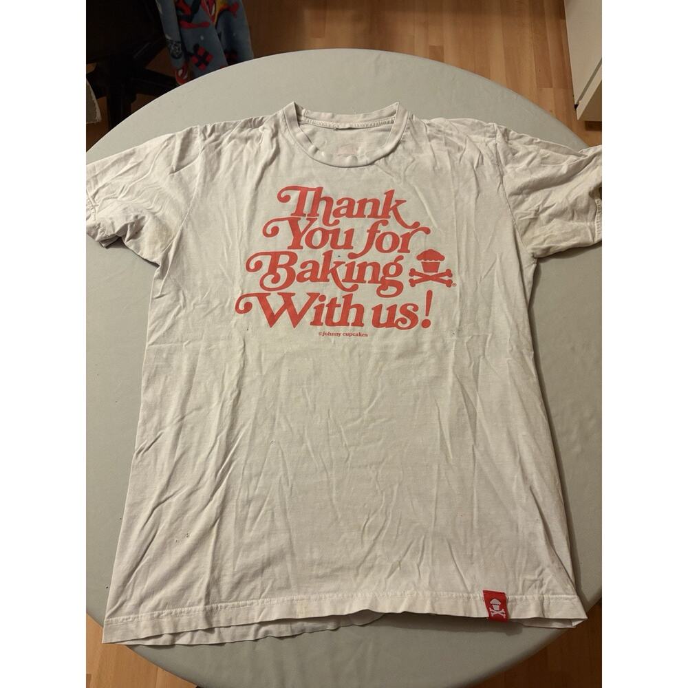 Johnny Cupcakes Unisex T-Shirt Large White
